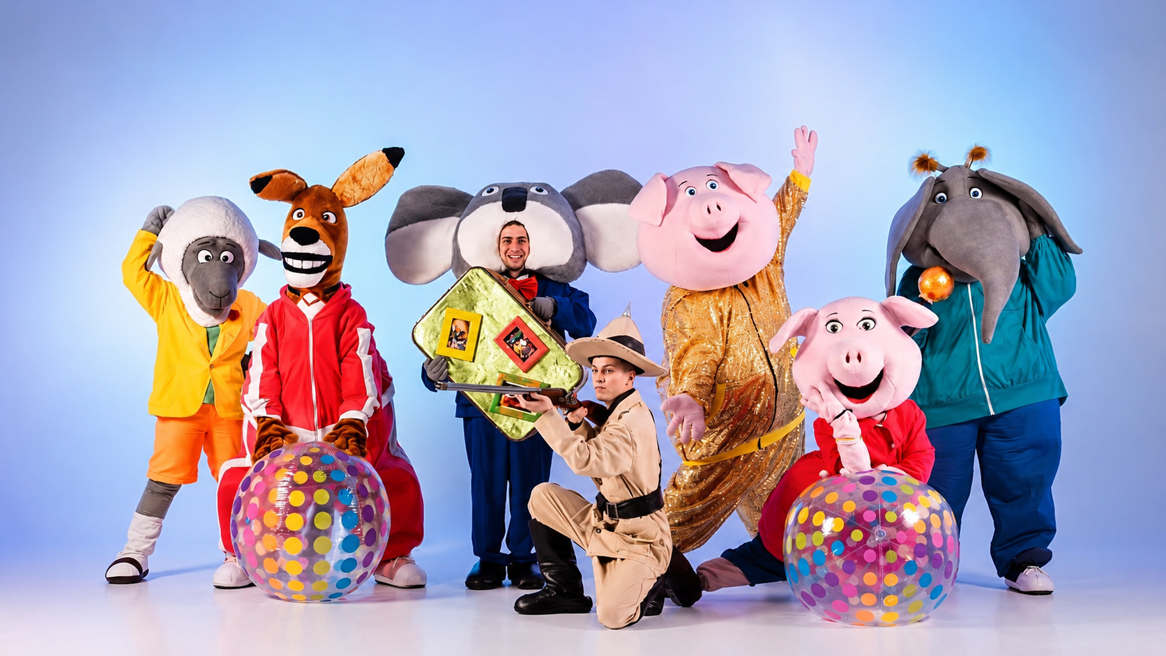 Interactive Kids Mascots on Stage